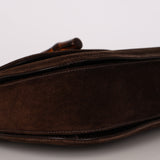 Gucci Medium Bamboo Top Handle 1947 Bag Brown Suede