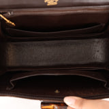 Gucci Medium Bamboo Top Handle 1947 Bag Brown Suede