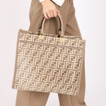 Fendi Medium Zucca Chenille Sunshine Tote