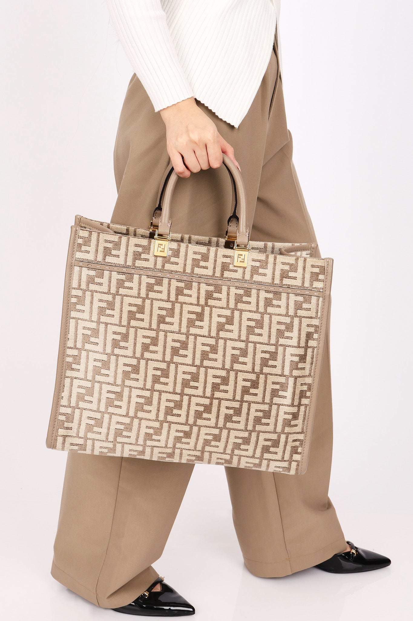 Fendi Medium Zucca Chenille Sunshine Tote