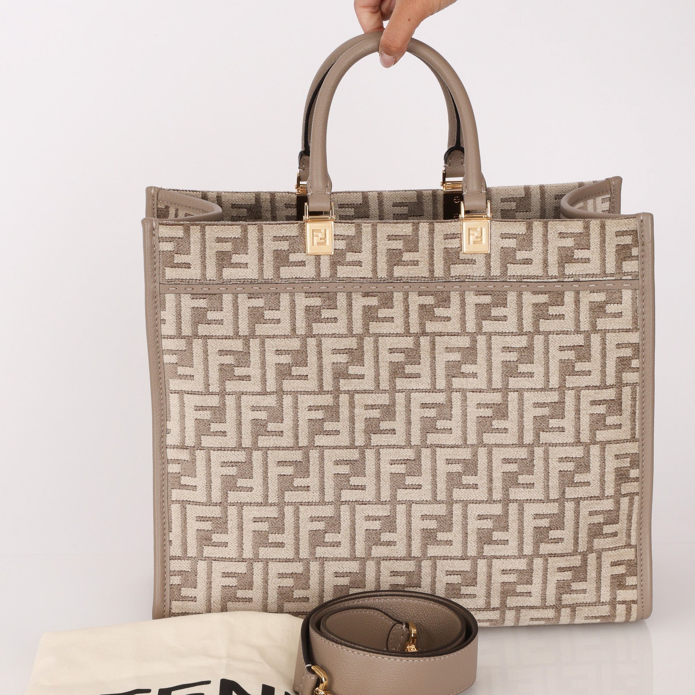Fendi Medium Zucca Chenille Sunshine Tote