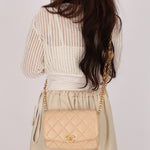 Chanel Bijoux Coin Flap Beige Lambskin AGHW