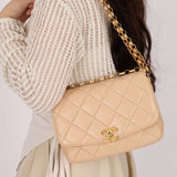 Chanel Bijoux Coin Flap Beige Lambskin AGHW