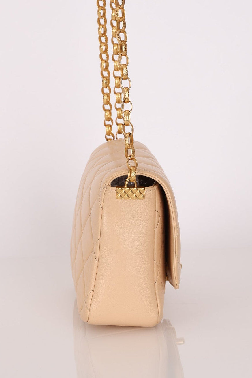Chanel Bijoux Coin Flap Beige Lambskin AGHW