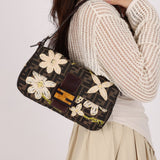 Fendi Zucca Floral Baguette