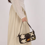 Fendi Zucca Floral Baguette
