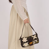 Fendi Zucca Floral Baguette