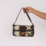 Fendi Zucca Floral Baguette