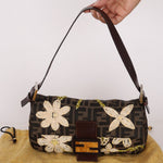 Fendi Zucca Floral Baguette
