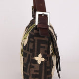 Fendi Zucca Floral Baguette