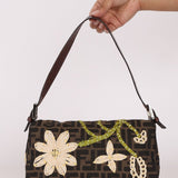 Fendi Zucca Floral Baguette
