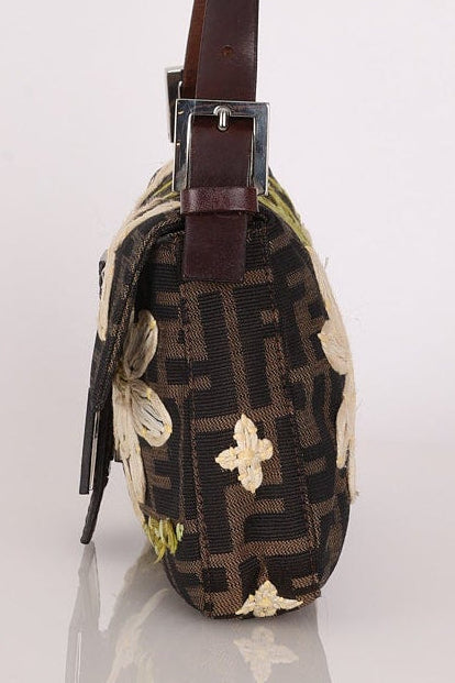 Fendi Zucca Floral Baguette