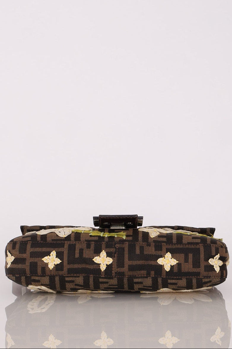 Fendi Zucca Floral Baguette