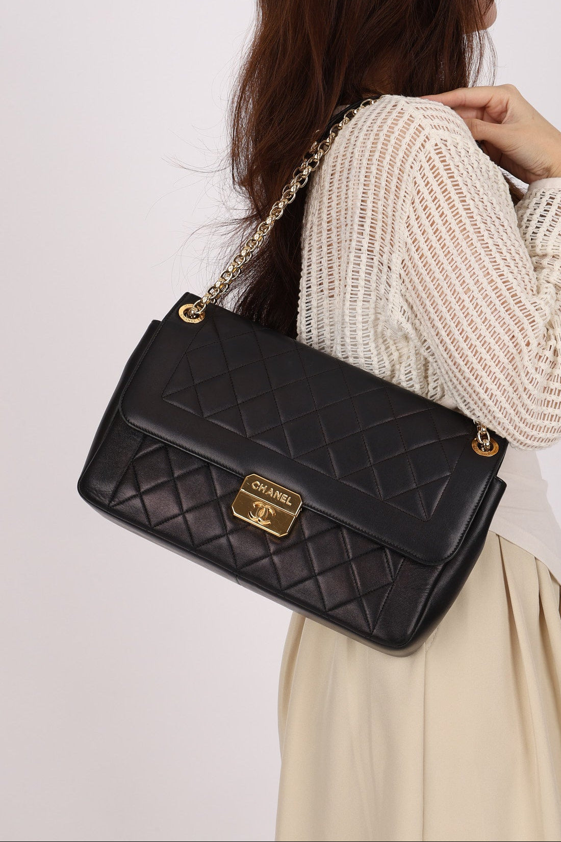 Chanel Large Chic With Me Flap Black Lambskin GHW