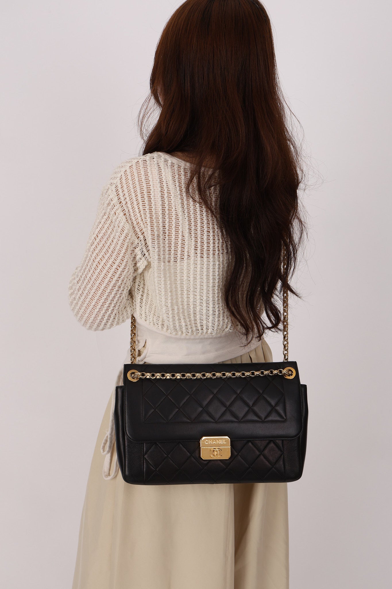 Chanel Large Chic With Me Flap Black Lambskin GHW