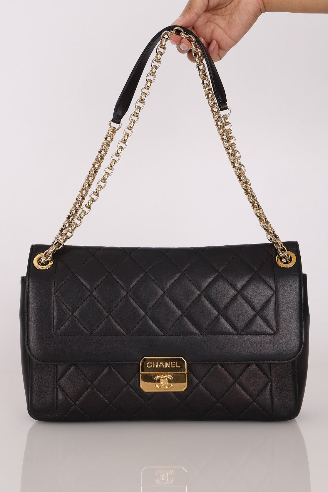 Chanel Large Chic With Me Flap Black Lambskin GHW