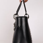 Dior Medium Lady Zebra Print Pony Hair and Black Patent