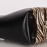 Dior Medium Lady Zebra Print Pony Hair and Black Patent