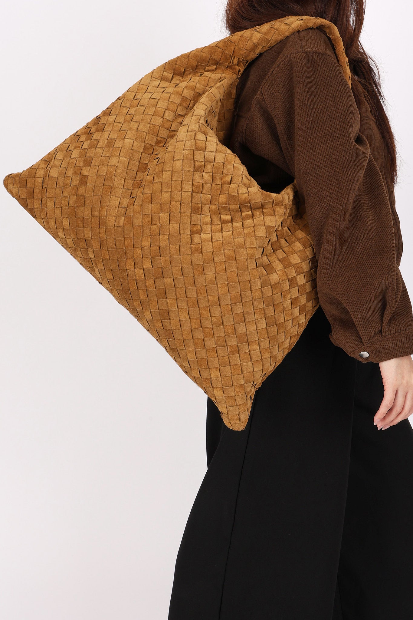 Bottega Veneta Large Hop Acorn-Muse Suede