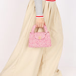 Chanel Small Kelly Shopper Pink Tweed AGHW