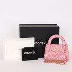 Chanel Small Kelly Shopper Pink Tweed AGHW
