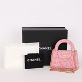 Chanel Small Kelly Shopper Pink Tweed AGHW