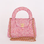 Chanel Small Kelly Shopper Pink Tweed AGHW