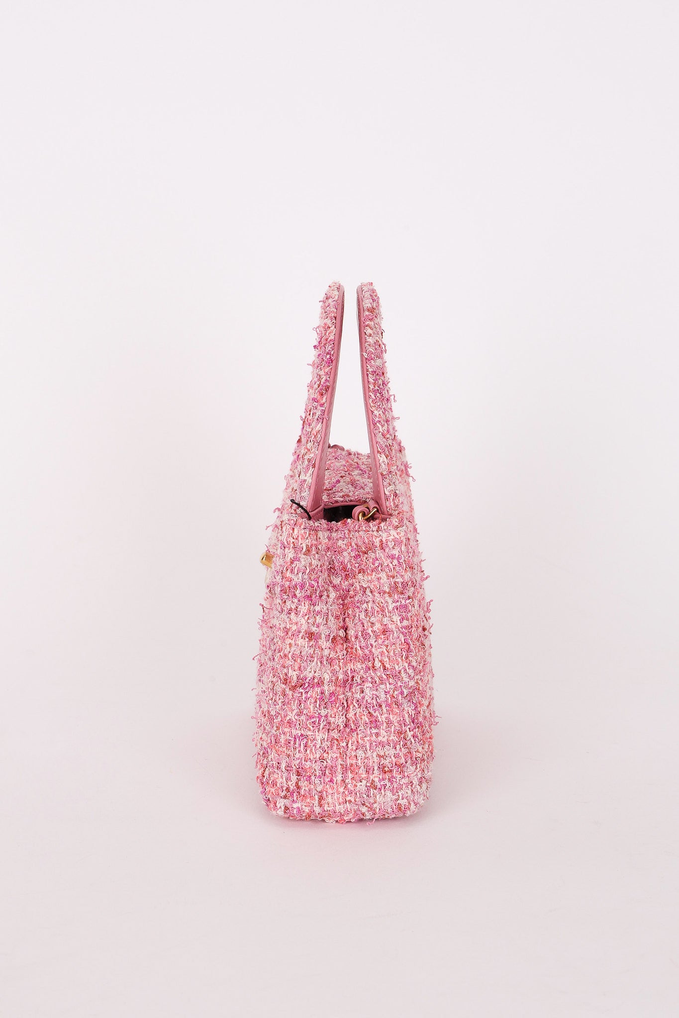 Chanel Small Kelly Shopper Pink Tweed AGHW