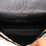 Chanel 2.55 Reissue Double Flap Black Croc Embossed Graffiti Print AGHW