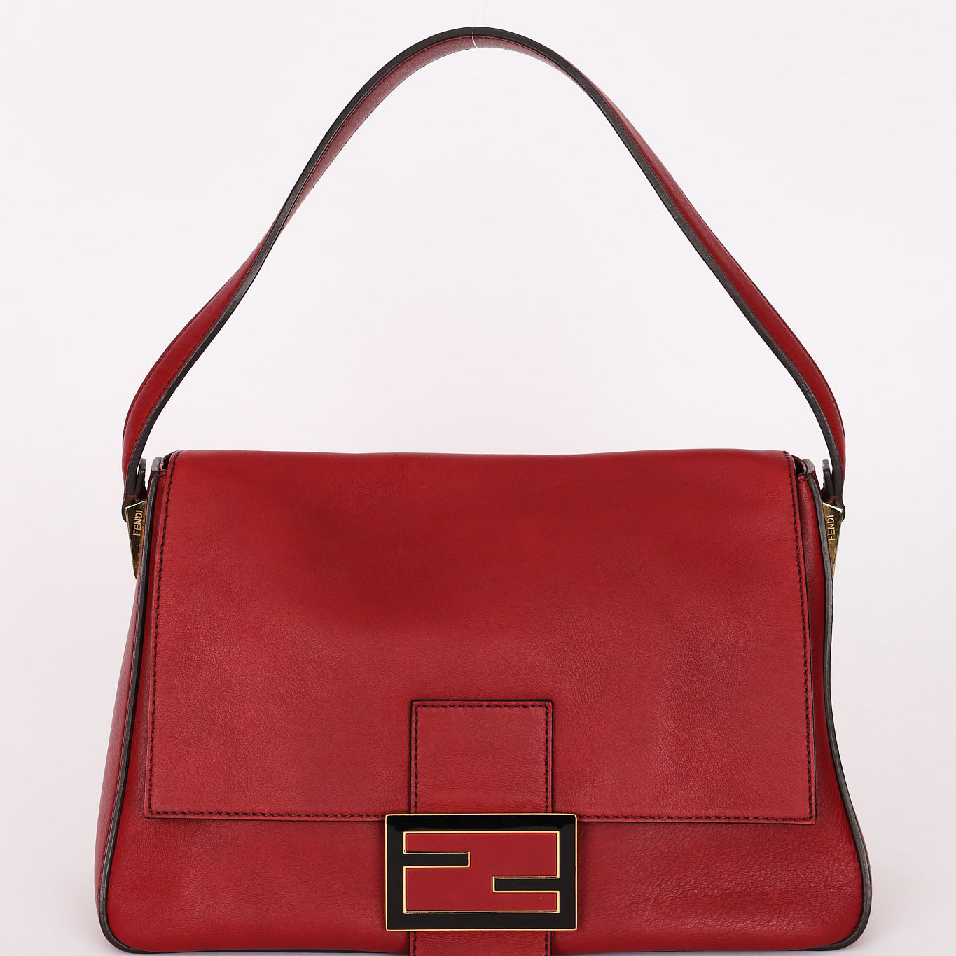 Fendi Mamma Forever Baguette Bag Red GHW