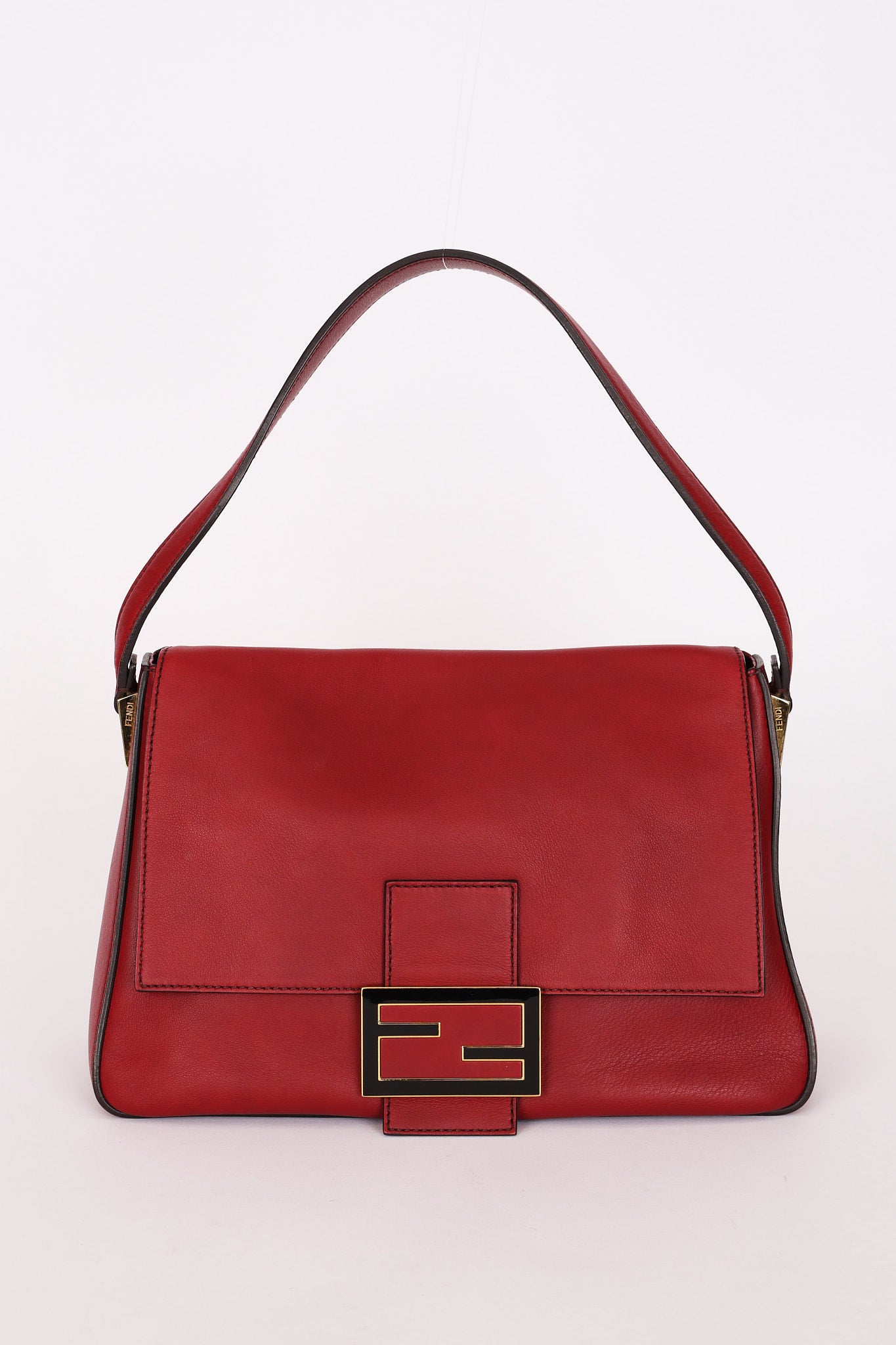 Fendi Mamma Forever Baguette Bag Red GHW