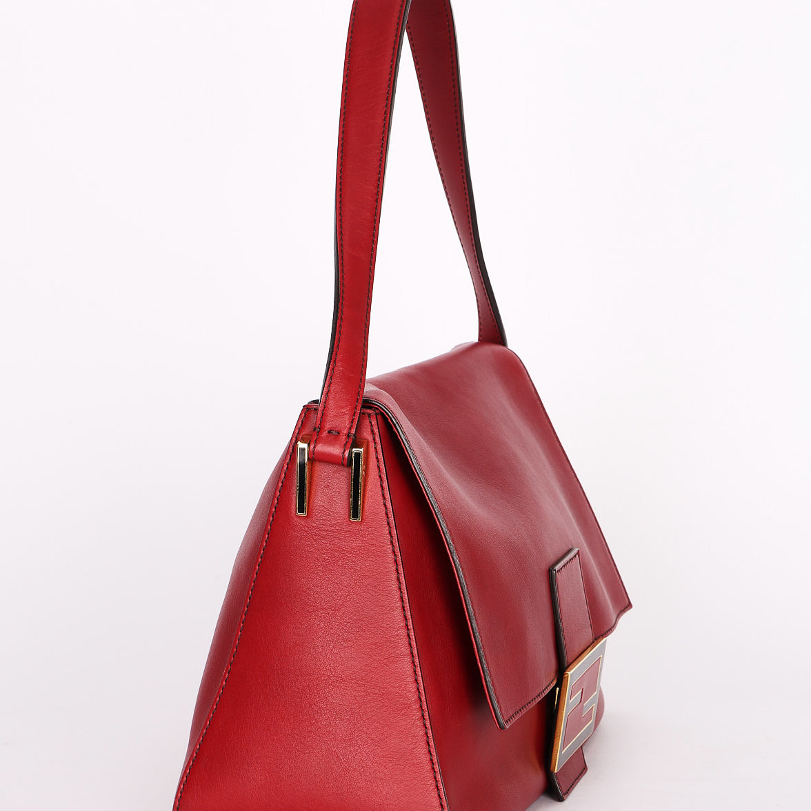 Fendi Mamma Forever Baguette Bag Red GHW
