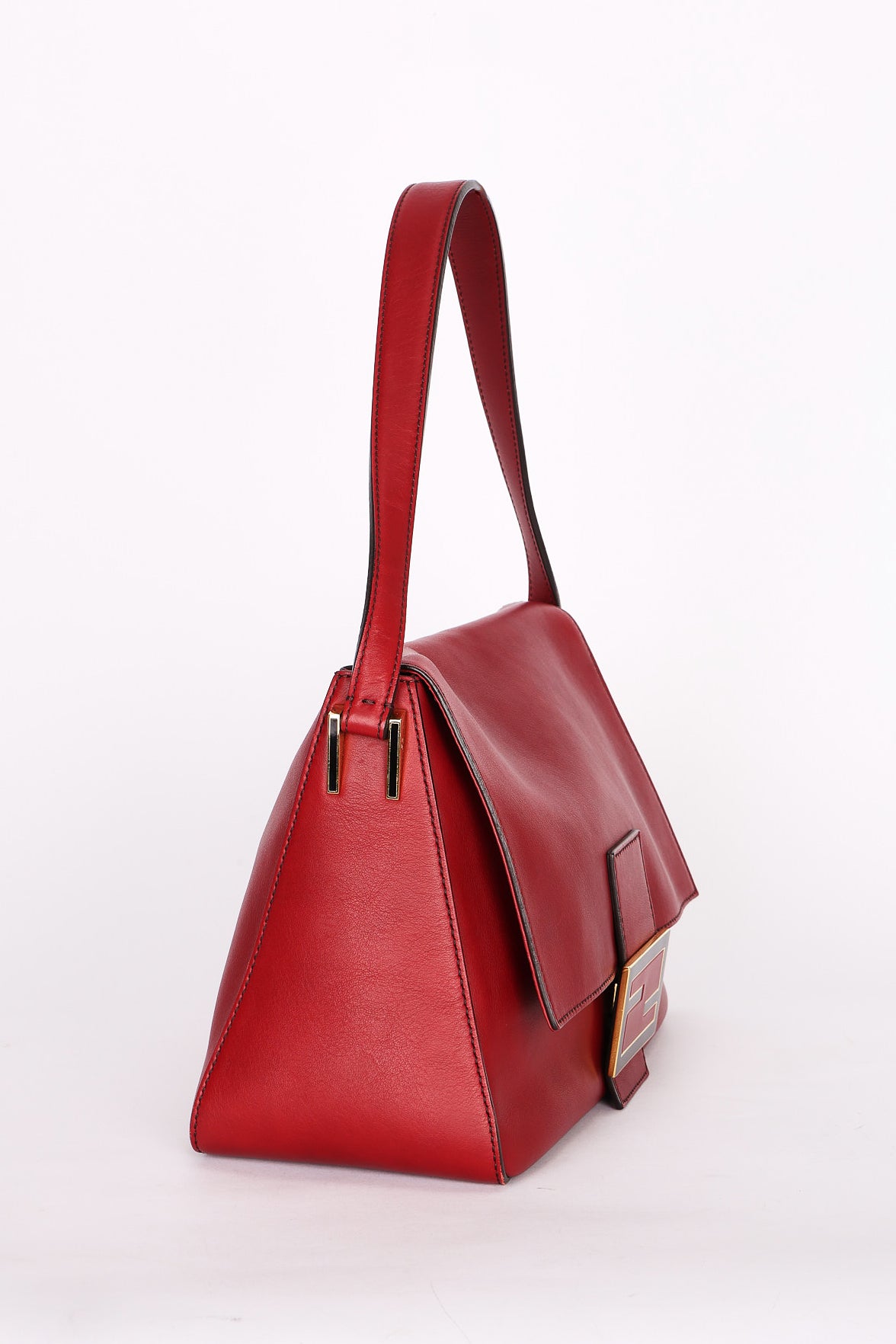 Fendi Mamma Forever Baguette Bag Red GHW