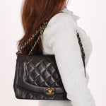 Chanel Medium Diana Flap Black Lambskin 1993 24K GP