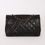Chanel Medium Diana Flap Black Lambskin 1993 24K GP