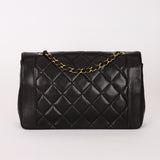 Chanel Medium Diana Flap Black Lambskin 1993 24K GP