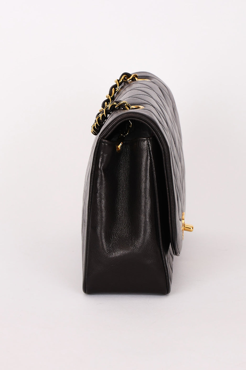 Chanel Medium Diana Flap Black Lambskin 1993 24K GP