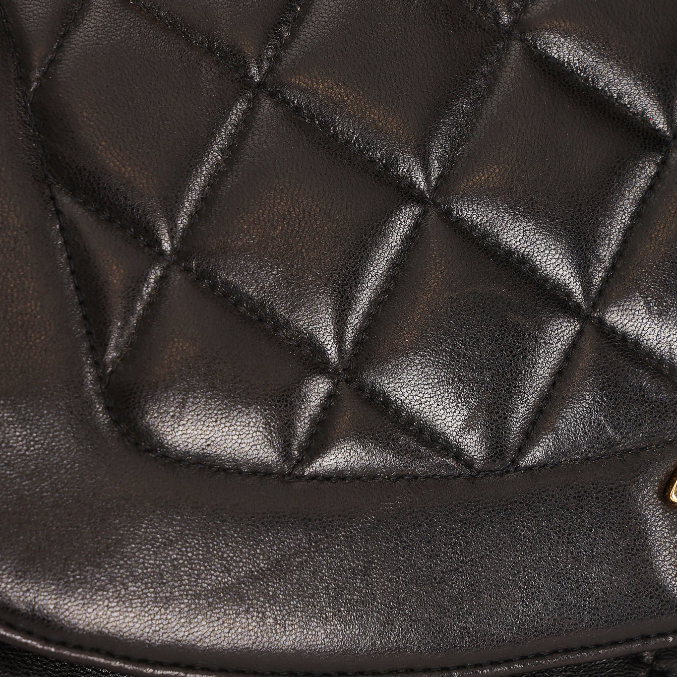 Chanel Medium Diana Flap Black Lambskin 1993 24K GP