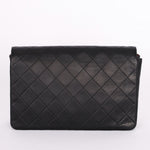 Chanel Single Flap Black Lambskin 24K GP