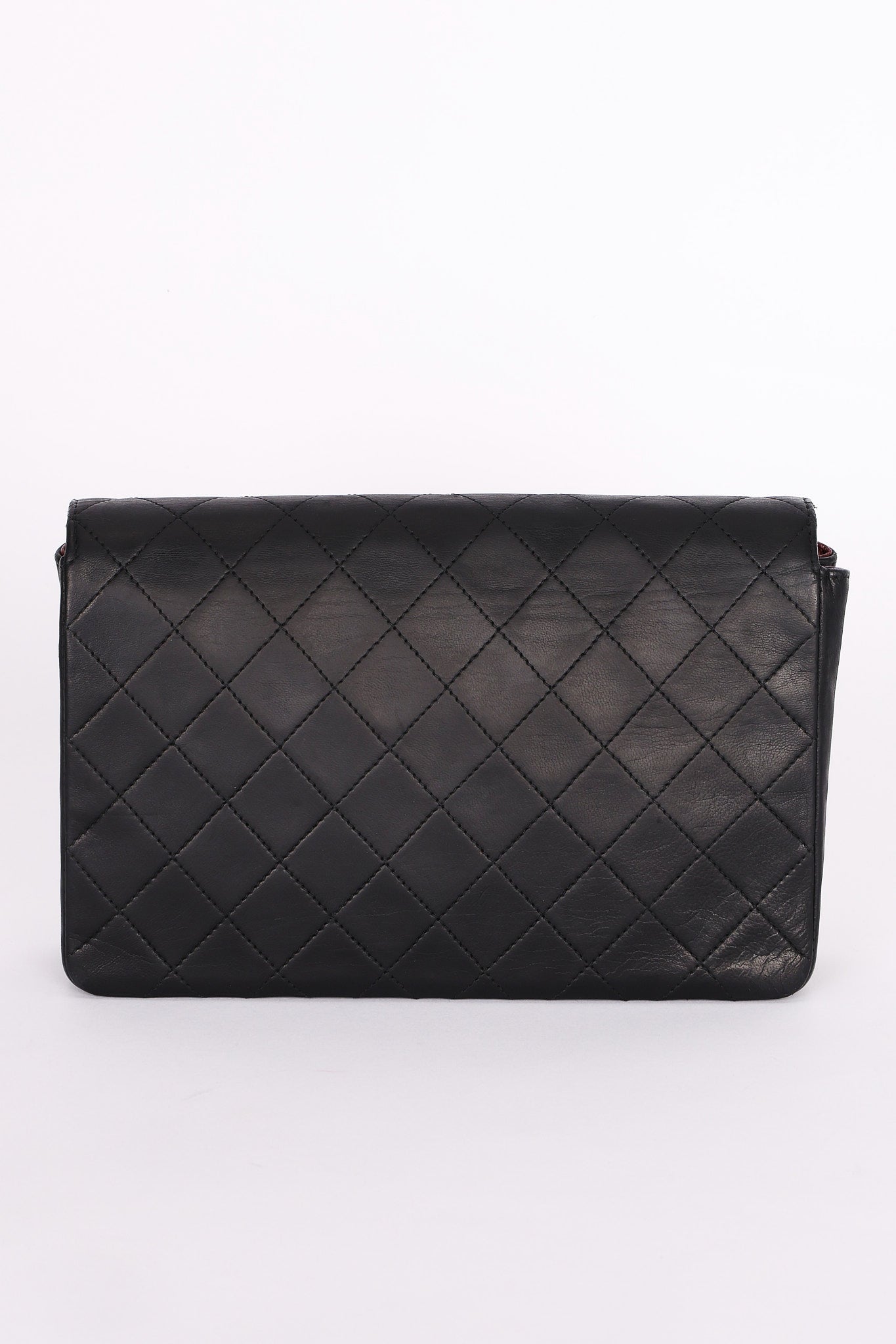 Chanel Single Flap Black Lambskin 24K GP