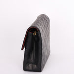 Chanel Single Flap Black Lambskin 24K GP