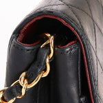 Chanel Single Flap Black Lambskin 24K GP