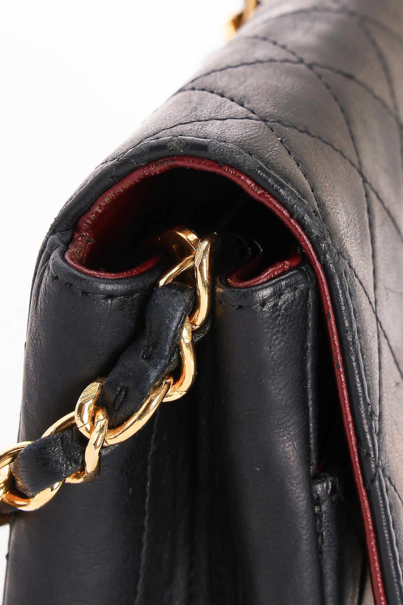 Chanel Single Flap Black Lambskin 24K GP