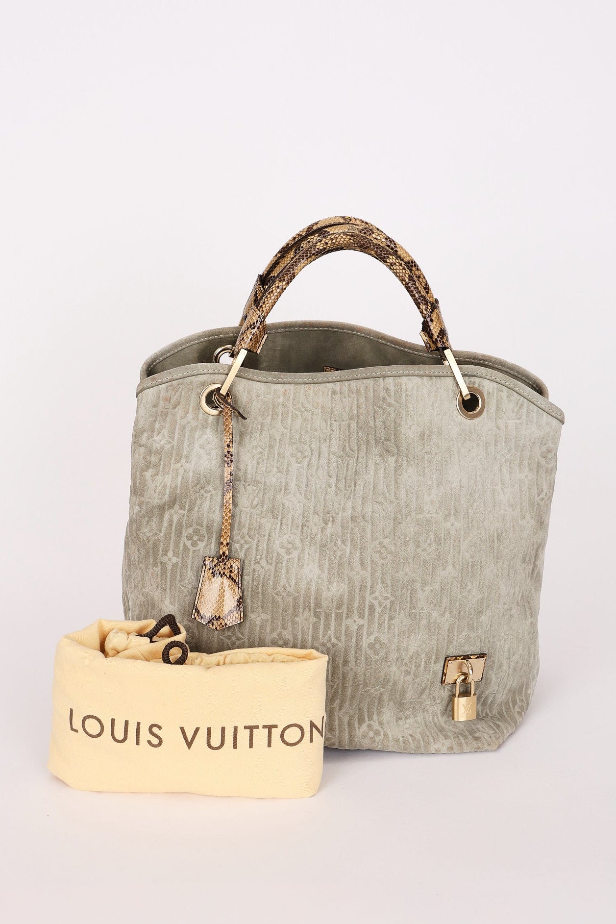 Louis Vuitton Monogram Embossed Suede with Snakeskin Whisper PM