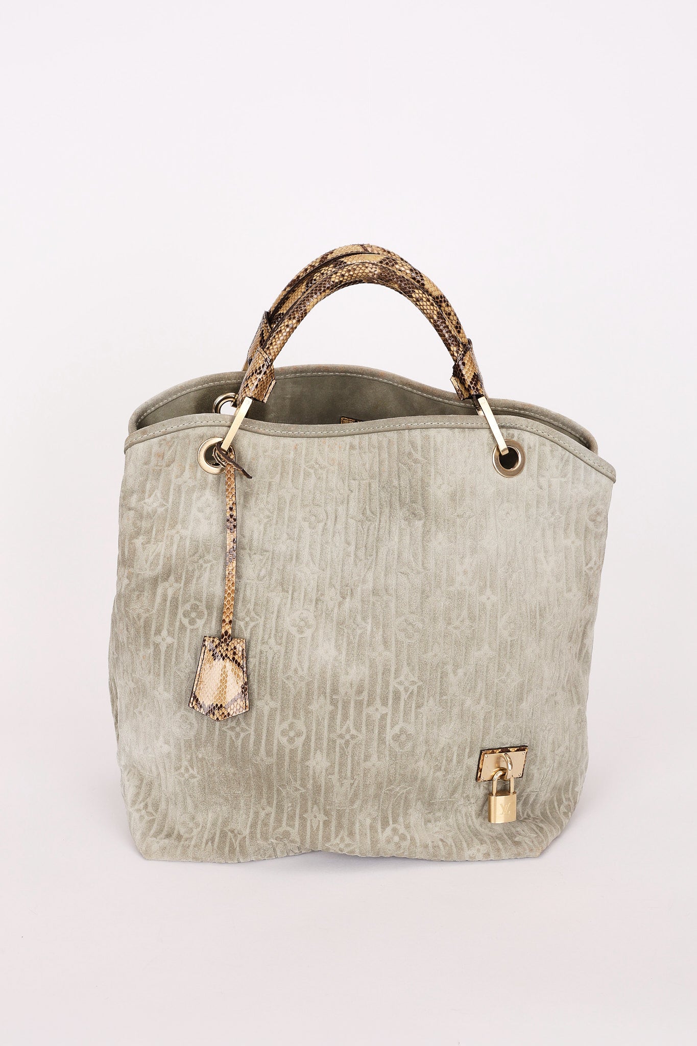 Louis Vuitton Monogram Embossed Suede with Snakeskin Whisper PM