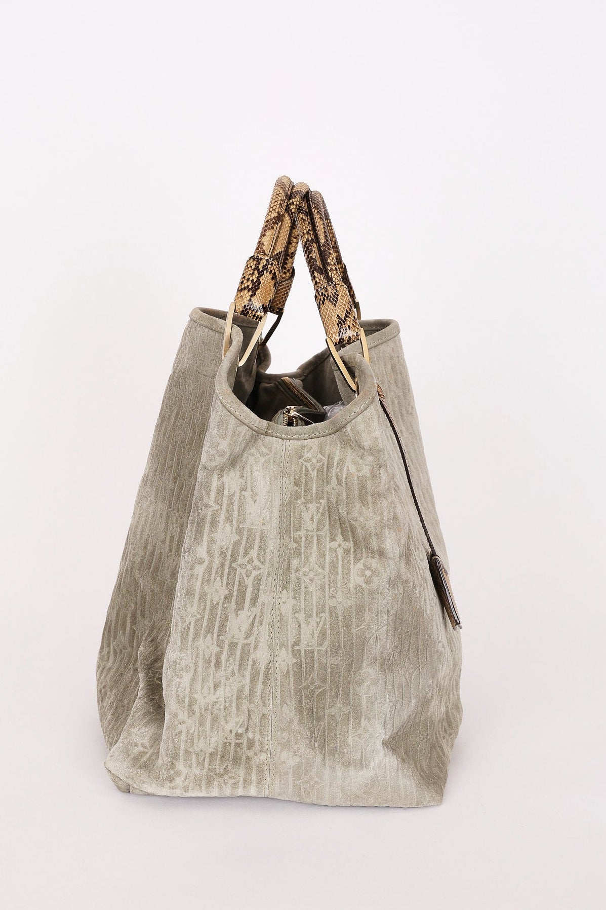 Louis Vuitton Monogram Embossed Suede with Snakeskin Whisper PM