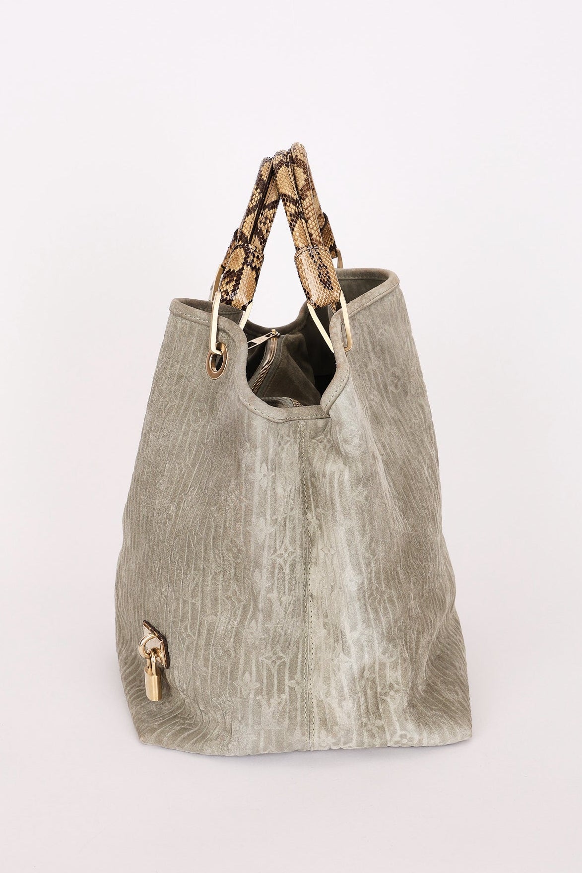Louis Vuitton Monogram Embossed Suede with Snakeskin Whisper PM