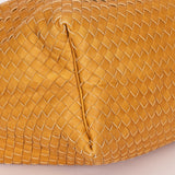 Bottega Veneta Intrecciato Hop Shoulder Bag Mustard Yellow