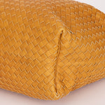 Bottega Veneta Intrecciato Hop Shoulder Bag Mustard Yellow