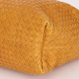 Bottega Veneta Intrecciato Hop Shoulder Bag Mustard Yellow